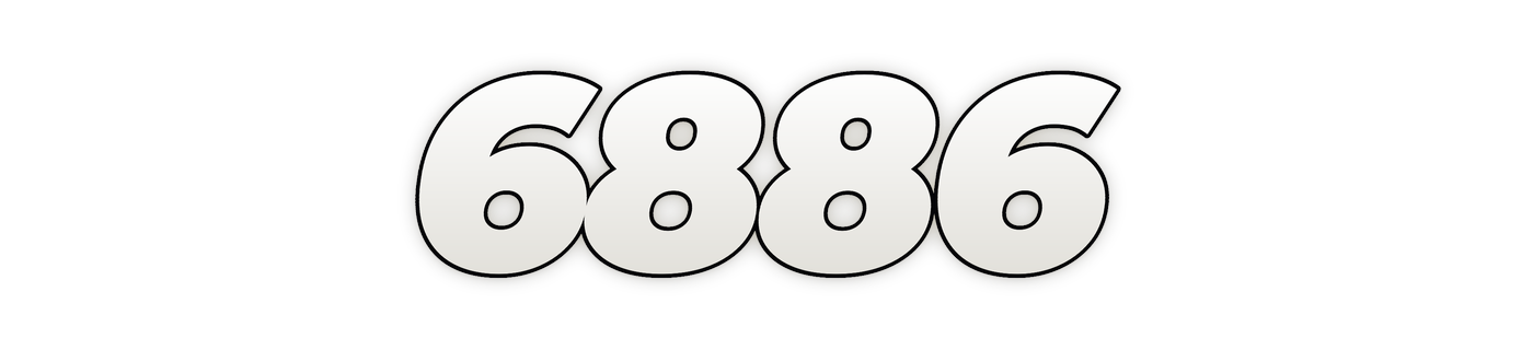 6886